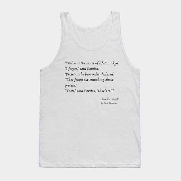 A Quote about Life from "Cat’s Cradle" by Kurt Vonnegut Tank Top by Poemit